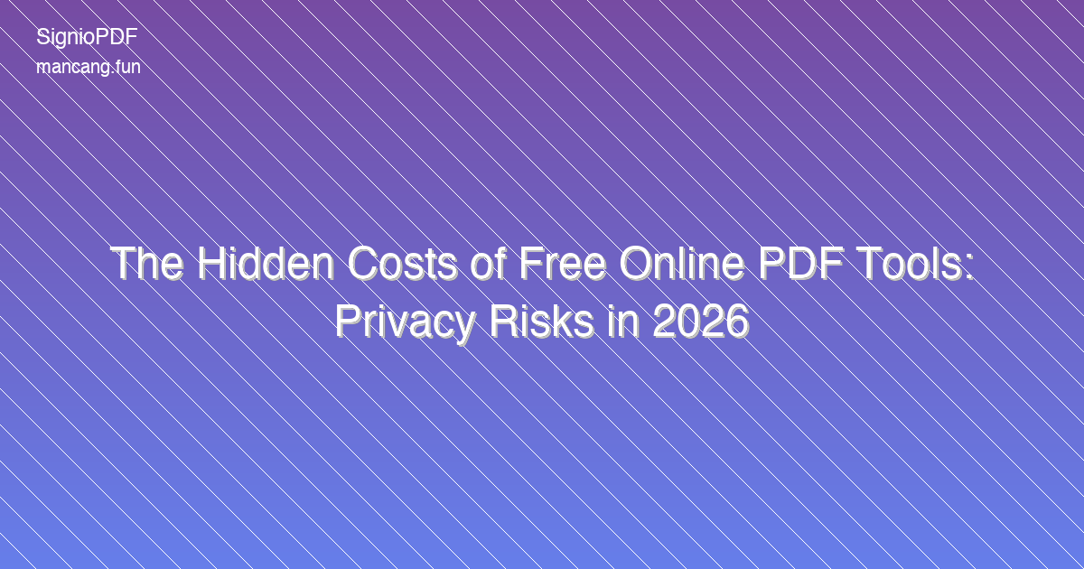 The Hidden Costs of Free Online PDF Tools: Privacy Risks in 2026